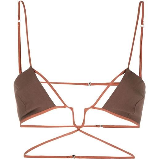 Nensi Dojaka top corto - marrone