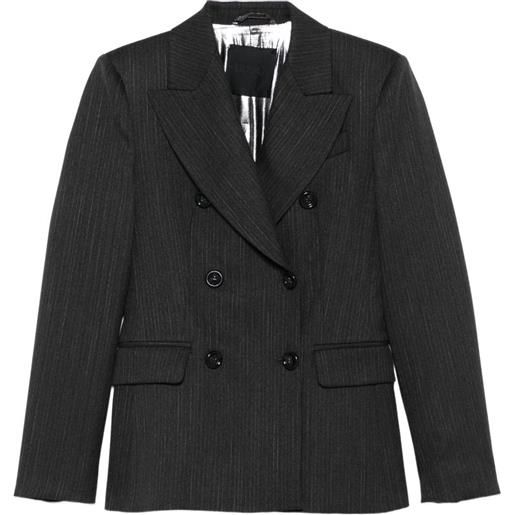 LIU JO blazer doppiopetto gessato - grigio