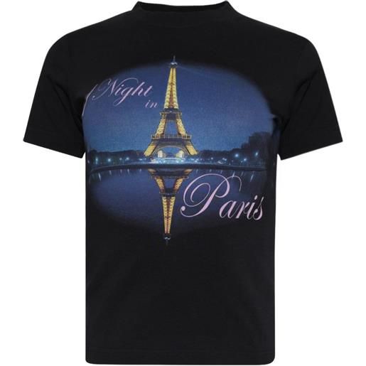 VETEMENTS t-shirt night in paris - nero