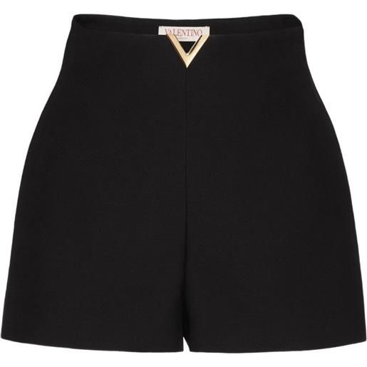 Valentino Garavani shorts crepe couture sartoriali - nero