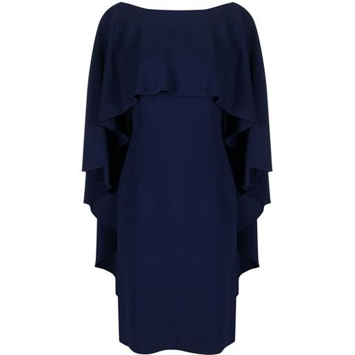 Alberta Ferretti abito con mantella - blu