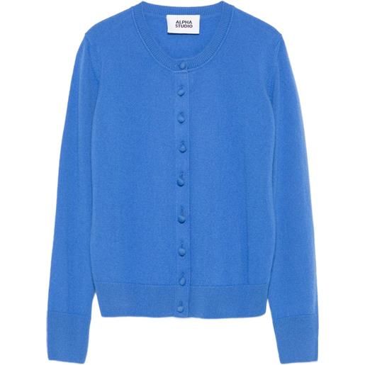 ALPHA STUDIO cardigan con bottoni - blu
