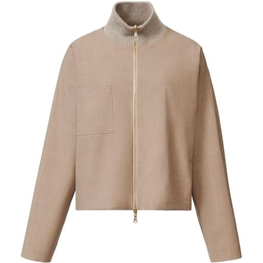 Fabiana Filippi giacca con zip - marrone