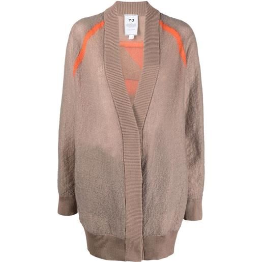 Y-3 cardigan con effetto jacquard - toni neutri