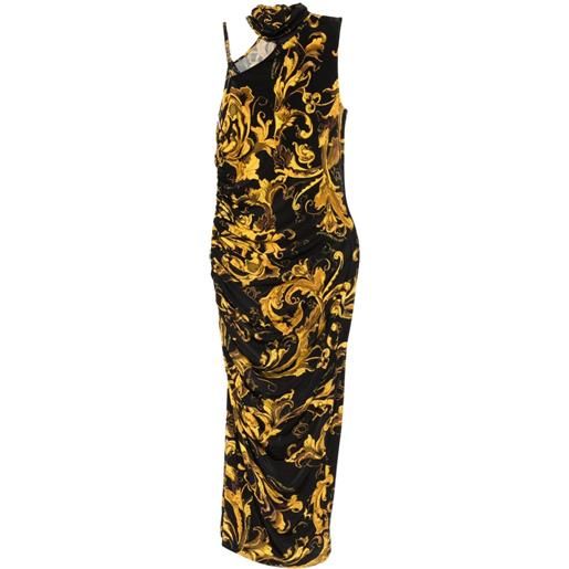 Versace Jeans Couture abito barocco con stampa - nero