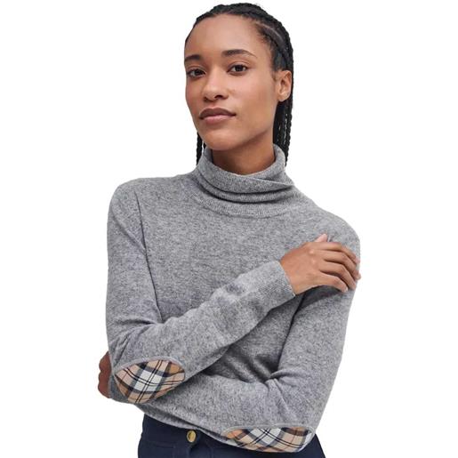 BARBOUR maglioncino con collo arrotolato pendle grigio