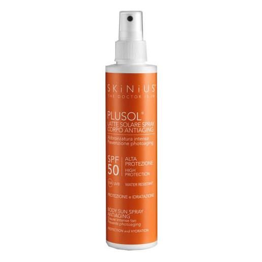 Skinius plusol latte solare spf 50 200 ml