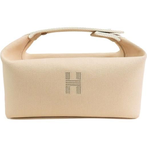 Hermès Pre-Owned - trousse bride a brac piccola in tela toile 2020-2025 - donna - tela - taglia unica - marrone