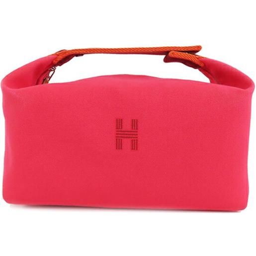Hermès Pre-Owned - trousse bride a brac grande in tela 2020-2025 - donna - tela - taglia unica - rosa
