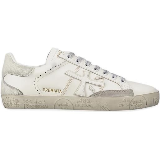 Premiata sneakers stevend con ricamo - bianco