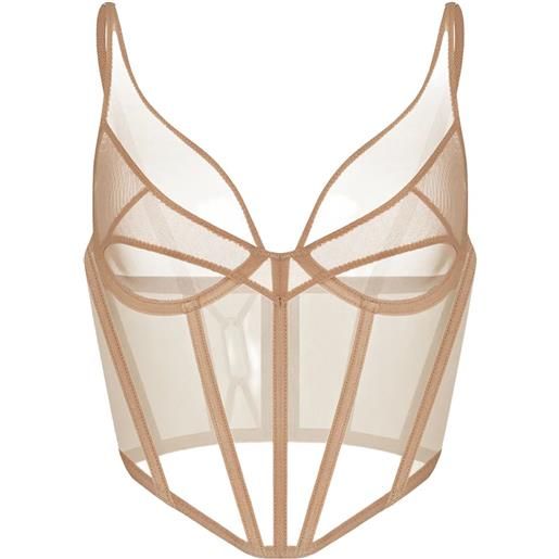 Zhilyova corsetto asteria con inserti in rete - toni neutri