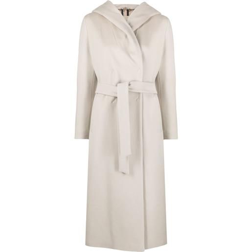 Herno cappotto monopetto con cintura - toni neutri