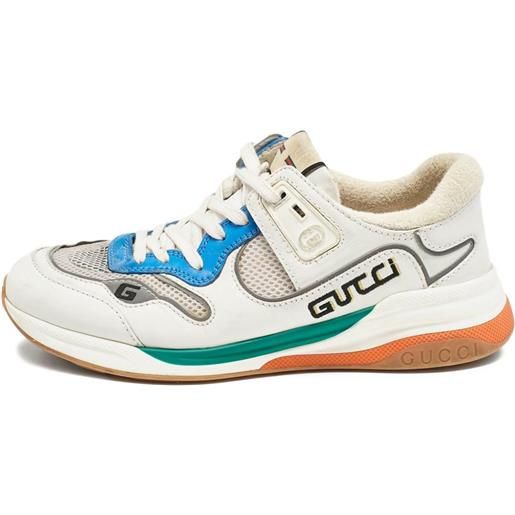 Gucci Pre-Owned - sneakers ultrapace - uomo - tessuto/rete (mesh)/gomma/pelle di vitello - 41.5 - bianco