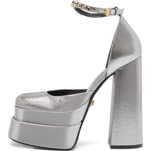 Versace Pre-Owned - pumps medusa aevitas 160mm - donna - pelle di vitello/pelle di vitello/pelle di vitello - 38.5 - argento