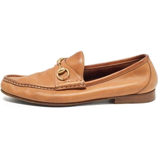 Gucci Pre-Owned - mocassini in pelle - uomo - pelle/pelle/pelle/gomma - 8 - marrone