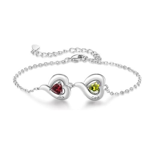 Bracciale Nonno Nipote In Argento 925 E Pietra Lavica - Flores Gioielli - Foto 8