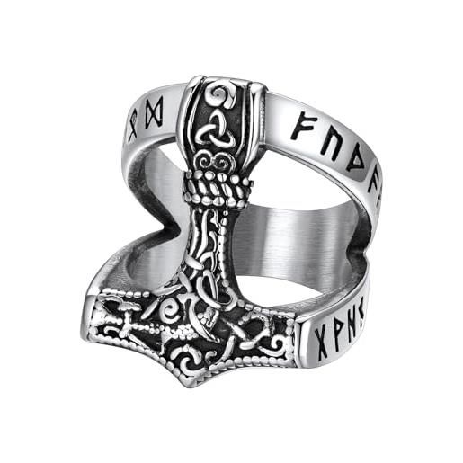 Anello largo da uomo, acciaio laccato nero, fascia poker argento