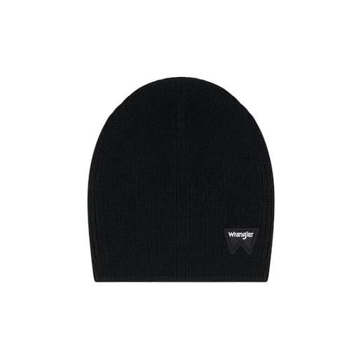 Wrangler easy berretto beanie, blu navy, taglia unica uomo