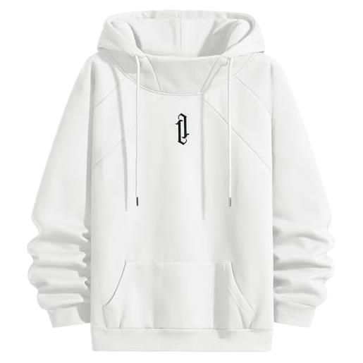 RUIZEHONG fleece felpa uomo con cappuccio collo alto pullover felpe pile hoodies sweatshirt pullover autunno invernale