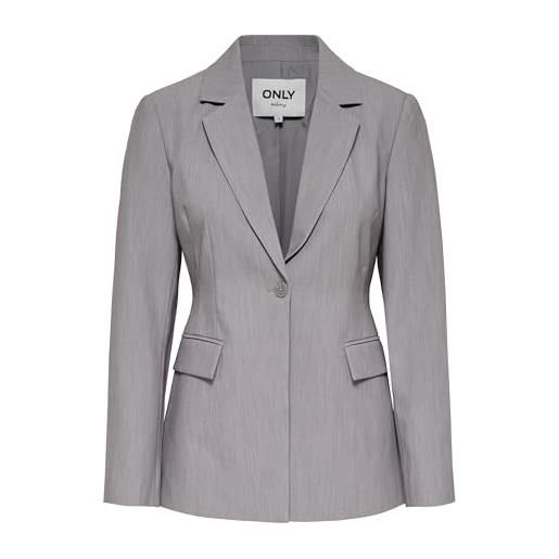 Only onlraven life l/s hourglass blazer tlr da donna, melange grigio medio, 42