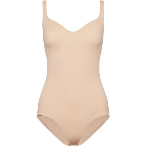 Wolford body con scollo a v - toni neutri