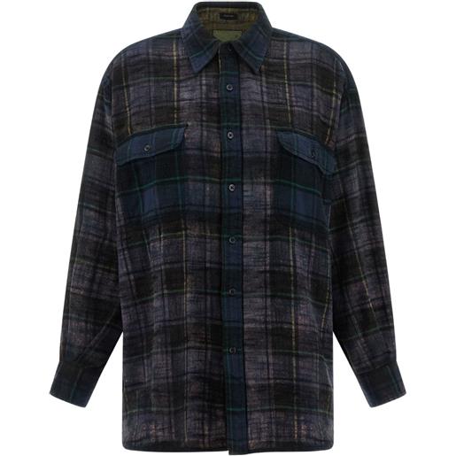 R13 camicia a quadri - blu