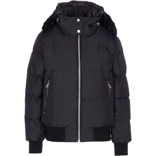 Moose Knuckles piumino cloud con cappuccio - nero