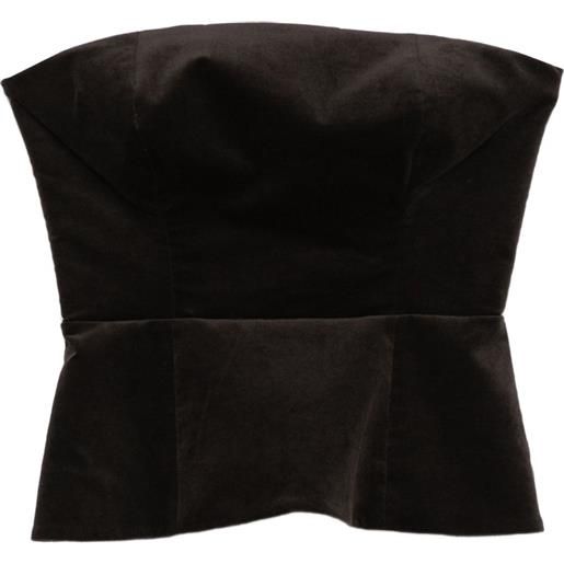 P.A.R.O.S.H. top con peplum - marrone