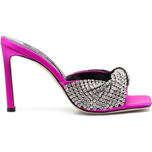 Sergio Rossi sandali con decorazione di cristalli - rosa