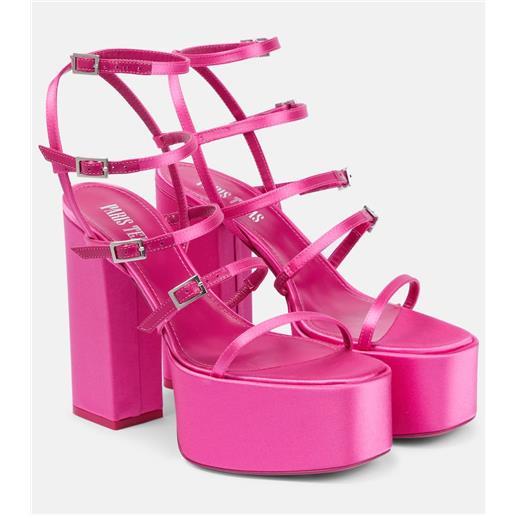 Paris Texas sandali jessica 130 in raso con plateau