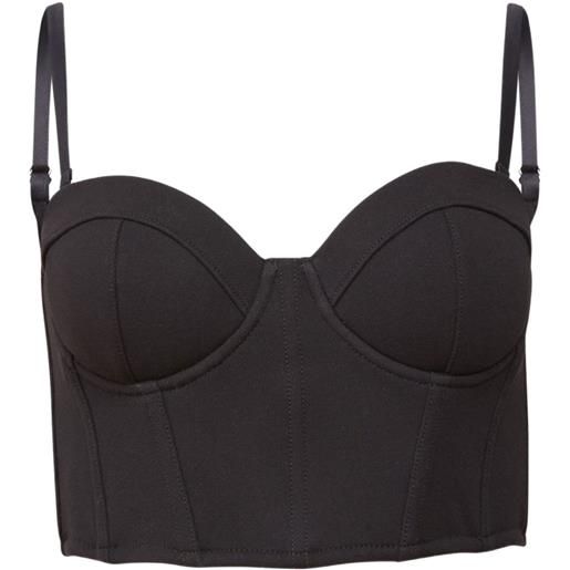 Fleur Du Mal top hamptons in stile bustino - nero