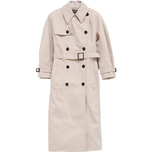 Jacquemus trench doppiopetto con cintura - bianco