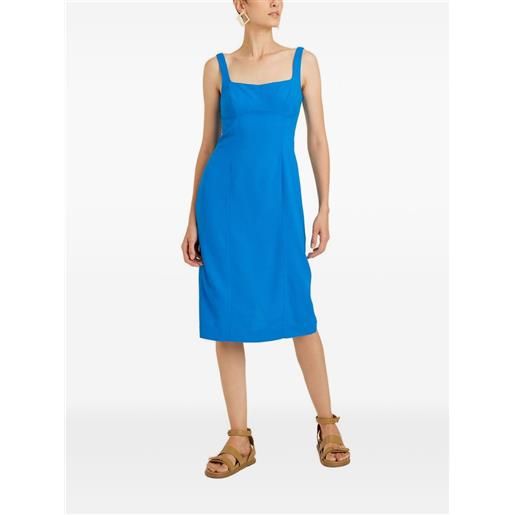 Lenny Niemeyer abito midi con scollo quadrato - blu