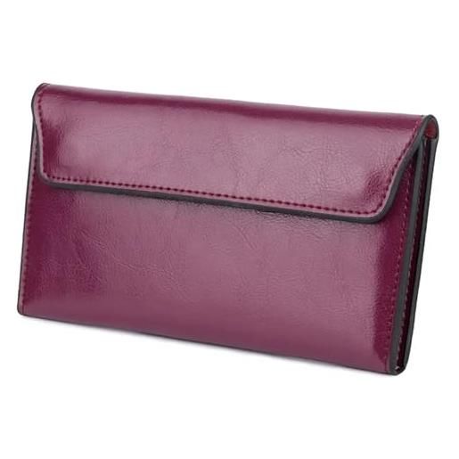 Portafoglio Lungo Con Cerniera HUGS IDEA - Stampa Lupo Galassia, In PU, 20x11 Cm, Per Donne
