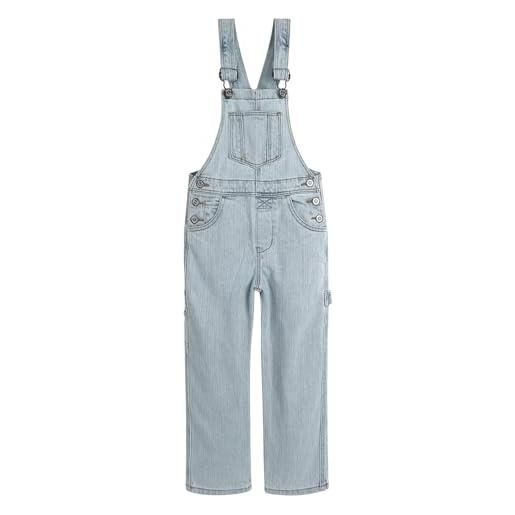 KIDSCOOL SPACE. Salopette jeans per bambini piccoli grandi 3 bottoni su entrambi i lati salopette in denim blu scuro 12-13 anni