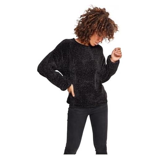 Urban Classics damen ladies oversize chenille sweater black, xs