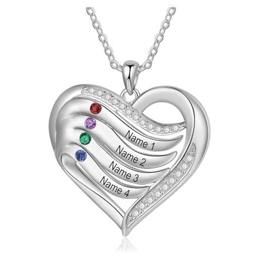 KBRPEY Collana Madre e Figlia Ciondolo Cuore - Regalo Perfetto per Nonna, Mamma, Figlia - Regolabile Gioielli Festa della Mamma