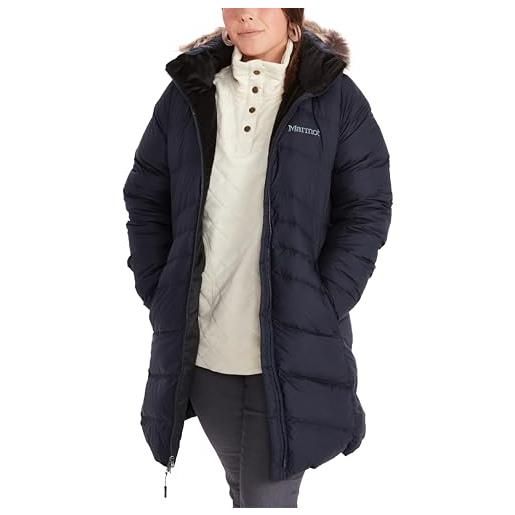 Marmot donna wm's montreal coat, piumino leggero isolante, densità dell'imbottitura 700, cappotto da esterno, giacca impermeabile idrorepellente, antivento, midnight navy, m