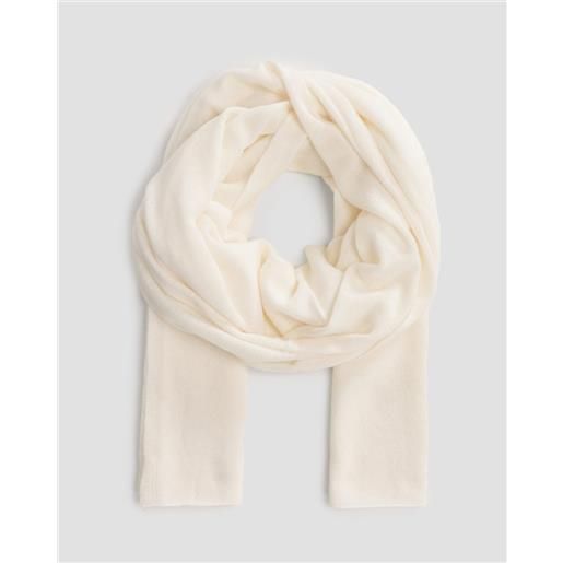 Kujten sciarpa bianca in cashmere da donna Kujten daizy large