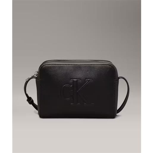 CALVIN KLEIN JEANS calvin klein borsa a tracolla monogramma tono su tono donna