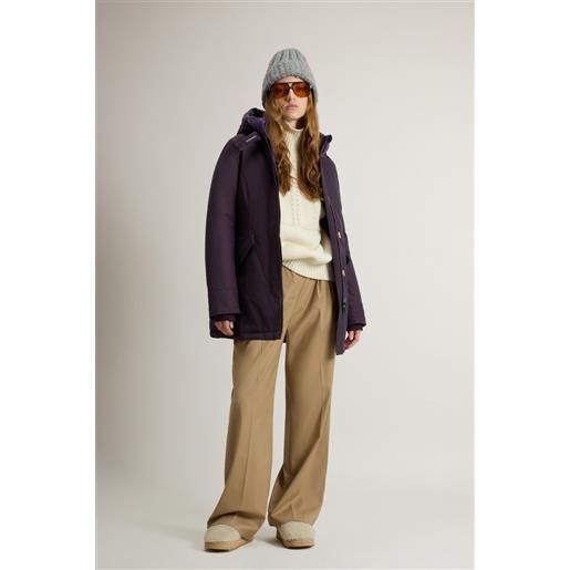 Woolrich donna arctic parka in ramar cloth lilla taglia xs
