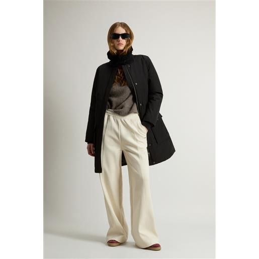 Woolrich donna upstate parka in ramar cloth nero taglia xxs