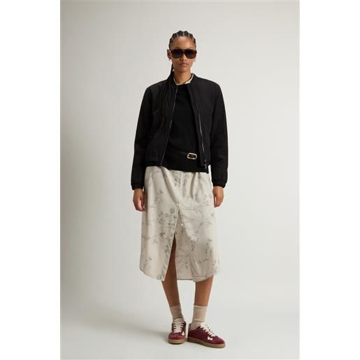 Woolrich donna bomber grace in peached poly nero taglia xxs