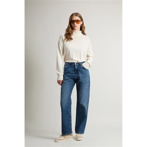 Woolrich donna pantaloni in denim di puro cotone blu taglia 25