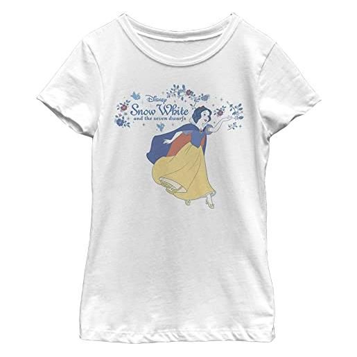 Disney snow bianco, ruffle sleeve tee ragazze maglietta girocollo bianco 116