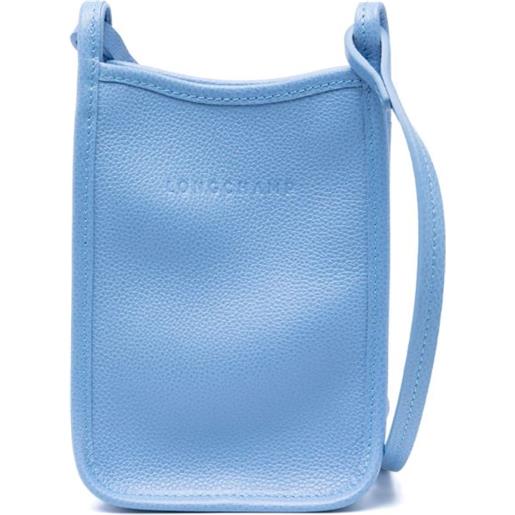 Longchamp borsa tote mini le foulonné in pelle - blu