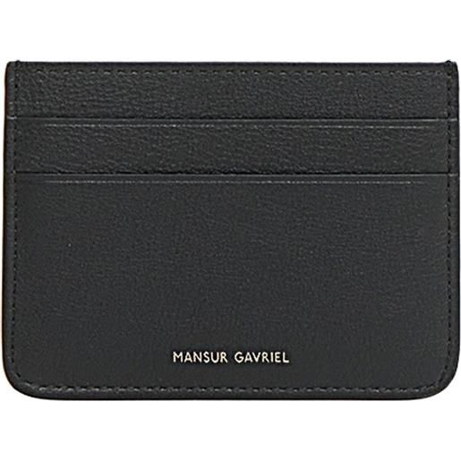 Mansur Gavriel portacarte in pelle con logo - nero