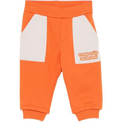 Emporio Armani Kids pantaloni con logo asv - arancione