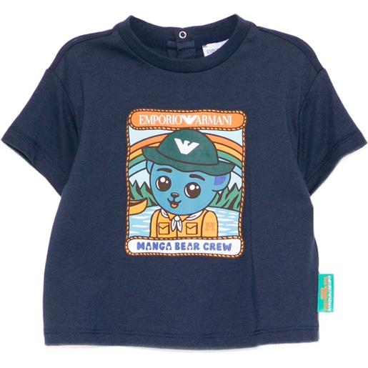 Emporio Armani Kids t-shirt con stampa asv - blu