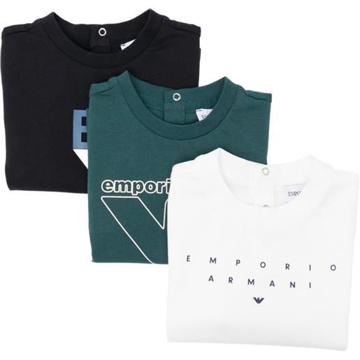 Emporio Armani Kids t-shirt con logo (3 pezzi) - blu